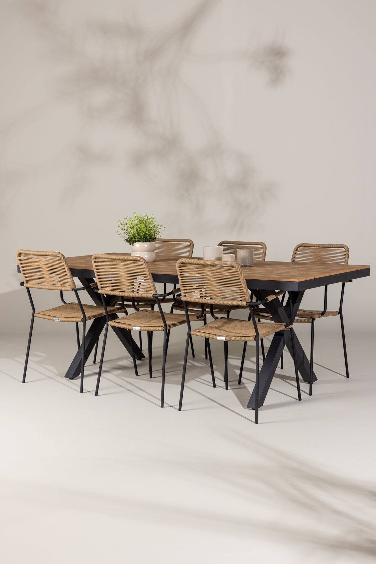 Garcia Rectangular Dining Set - Pakke med 4