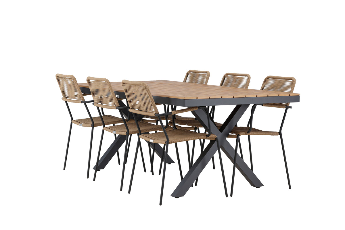 Garcia Rectangular Dining Set - Pakke med 4