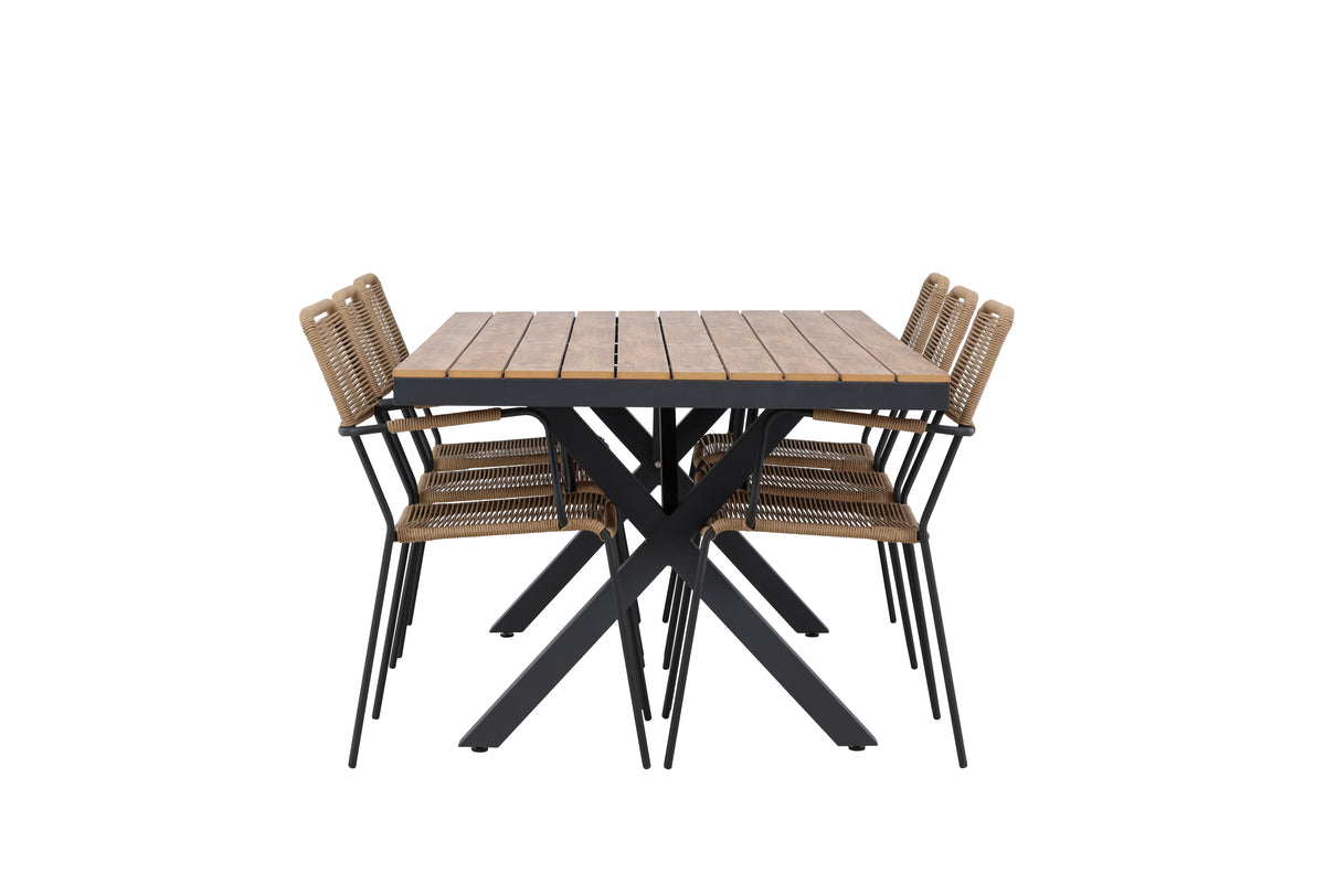 Garcia Rectangular Dining Set - Pakke med 4