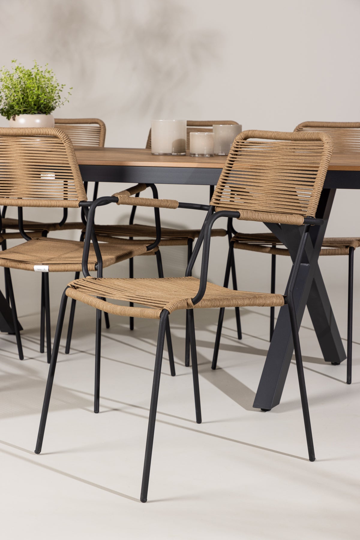 Garcia Rectangular Dining Set - Pakke med 4