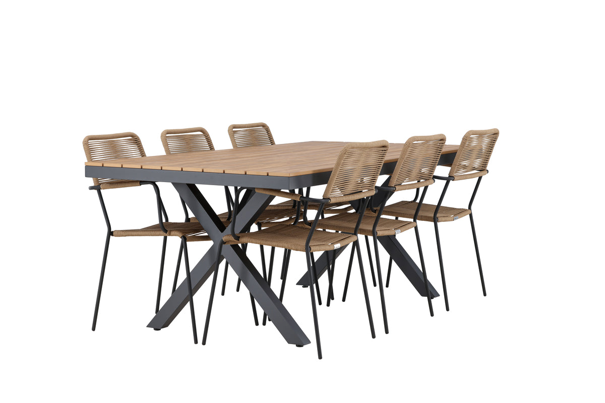 Garcia Rectangular Dining Set - Pakke med 4