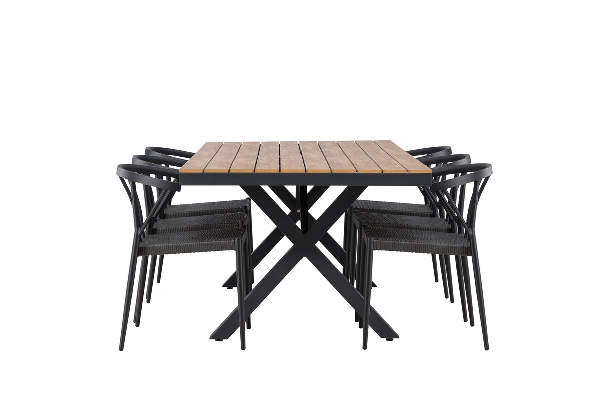 Garcia Rectangular Dining Set - Pakke med 2