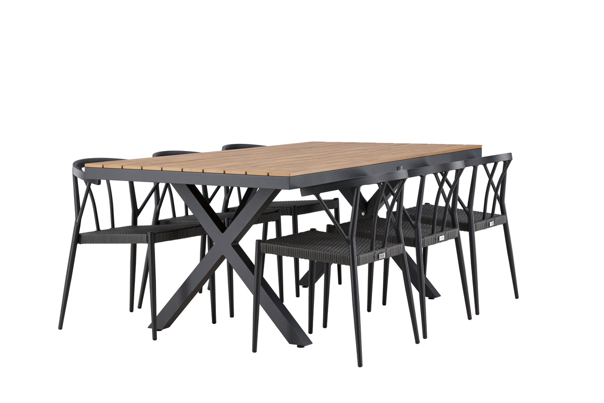 Garcia Rectangular Dining Set - Pakke med 2