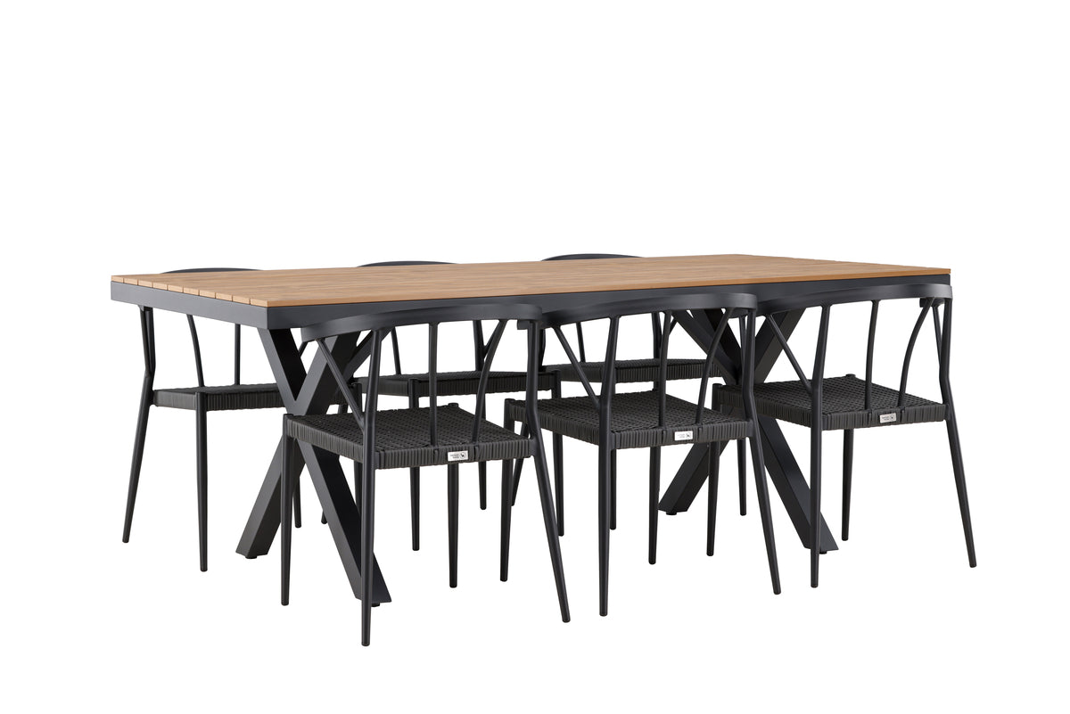 Garcia Rectangular Dining Set - Pakke med 2