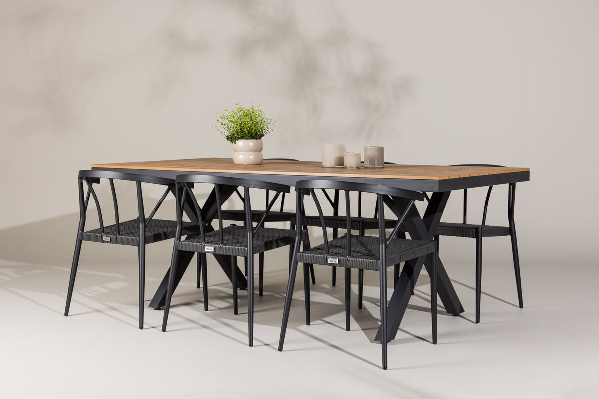 Garcia Rectangular Dining Set - Pakke med 2