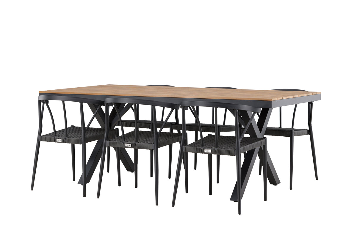 Garcia Rectangular Dining Set - Pakke med 2