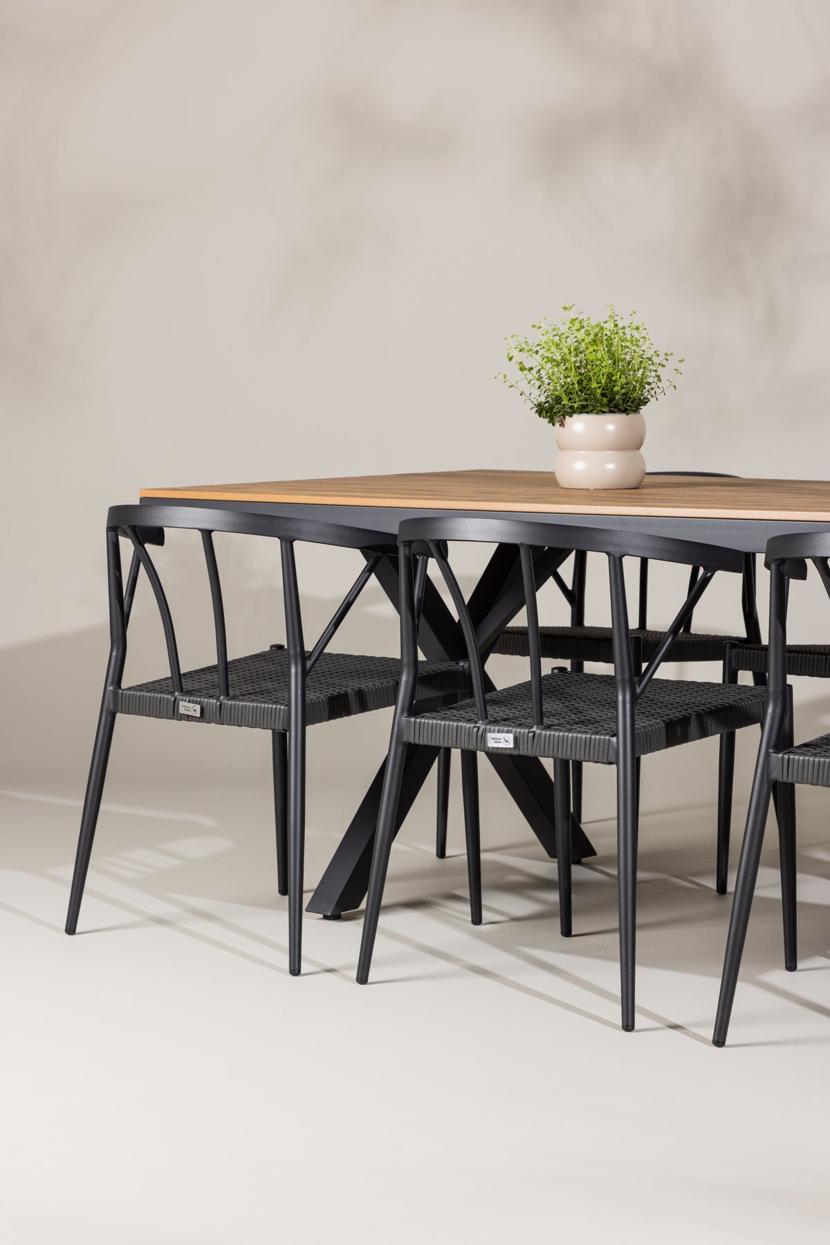 Garcia Rectangular Dining Set - Pakke med 2