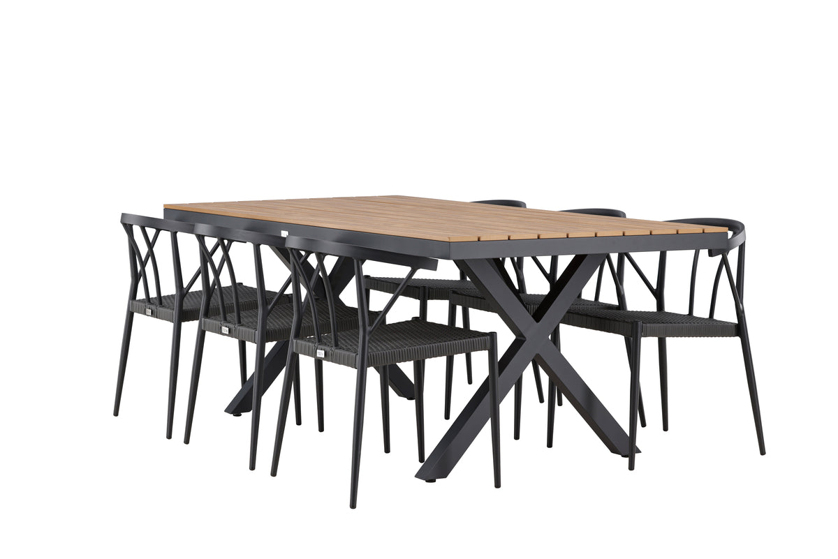 Garcia Rectangular Dining Set - Pakke med 2