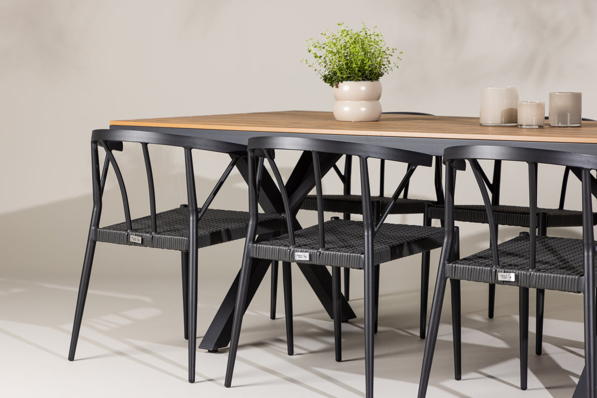 Garcia Rectangular Dining Set - Pakke med 2