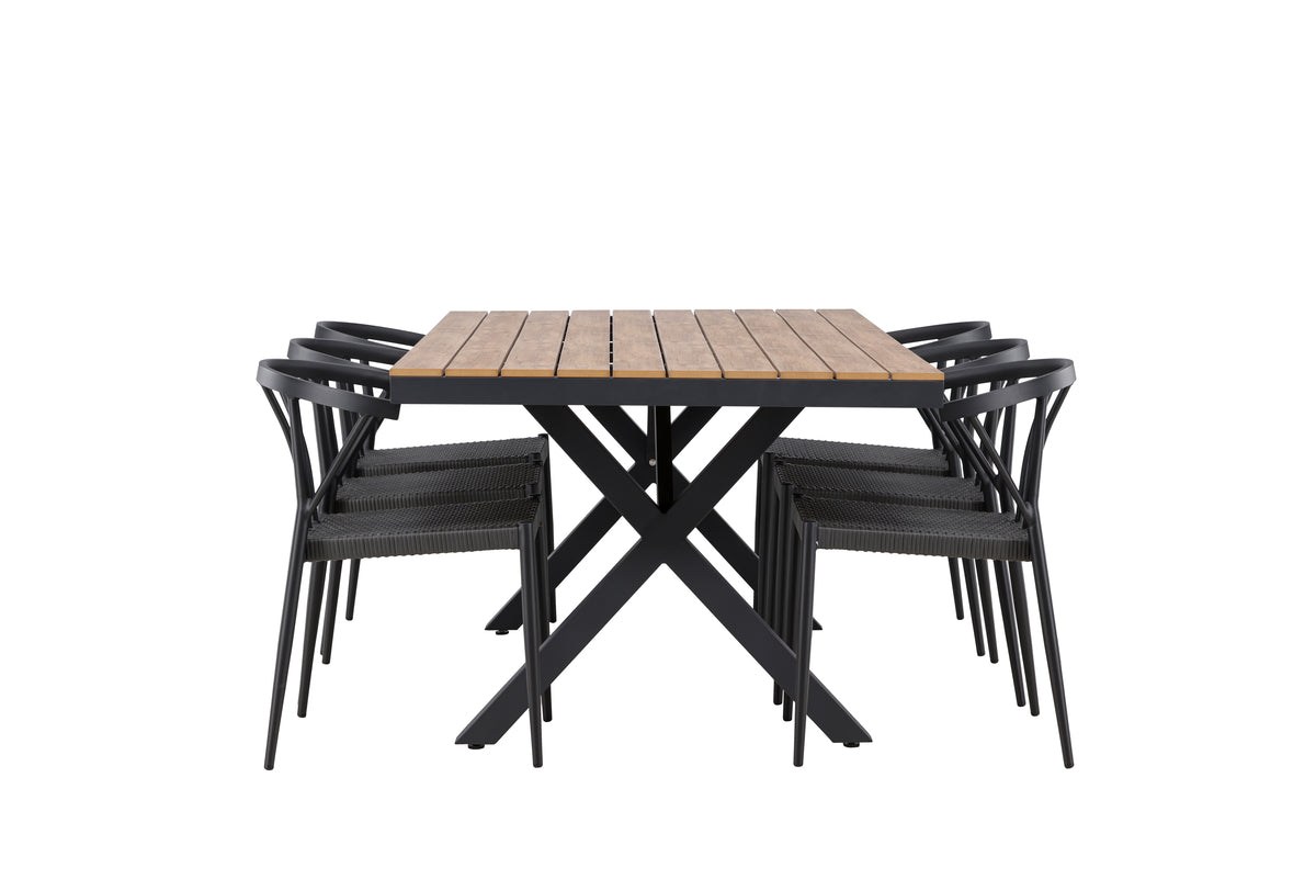 Garcia Rectangular Dining Set - Pakke med 2