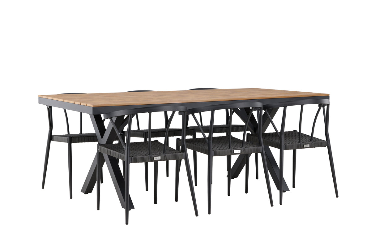 Garcia Rectangular Dining Set - Pakke med 2