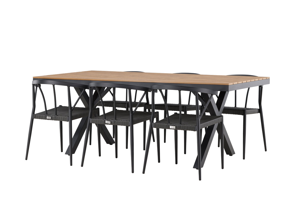 Garcia Rectangular Dining Set - Pakke med 2