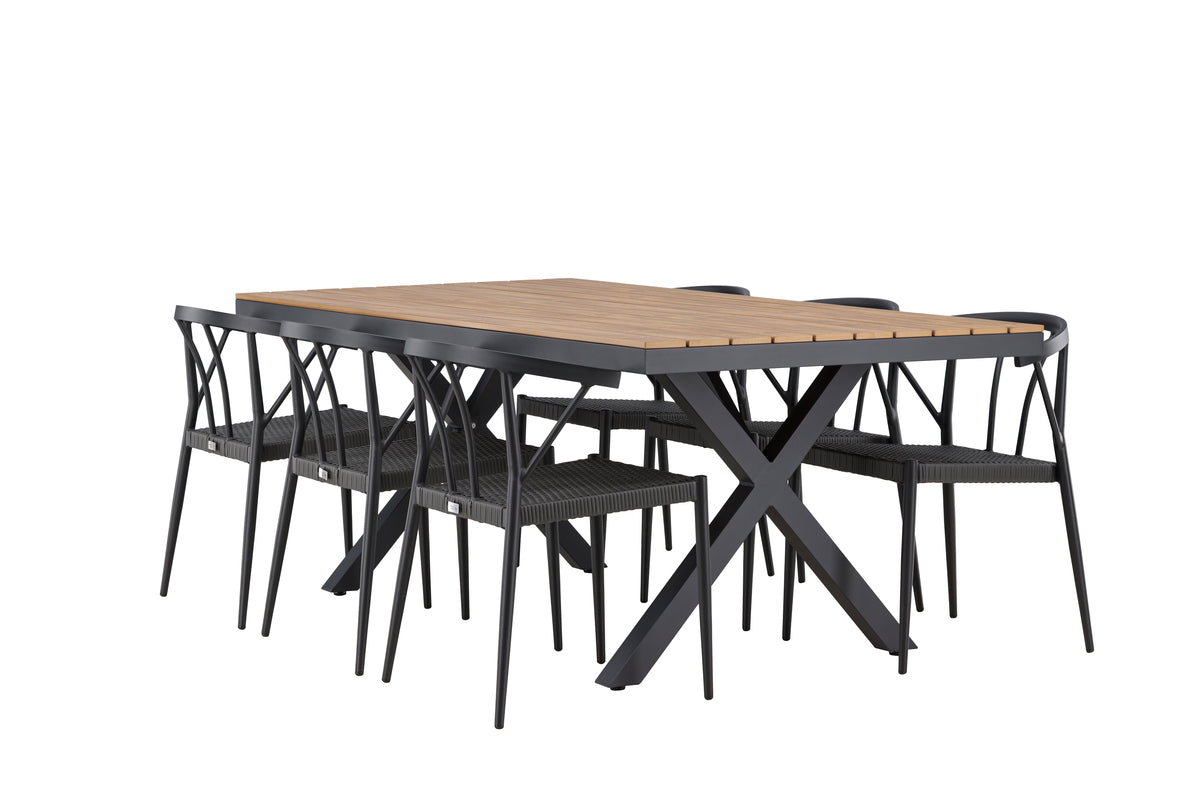 Garcia Rectangular Dining Set - Pakke med 2