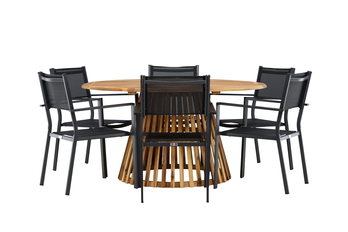 Tucumán Rund Dining Set - Pakke med 5