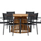 Tucumán Rund Dining Set - Pakke med 5