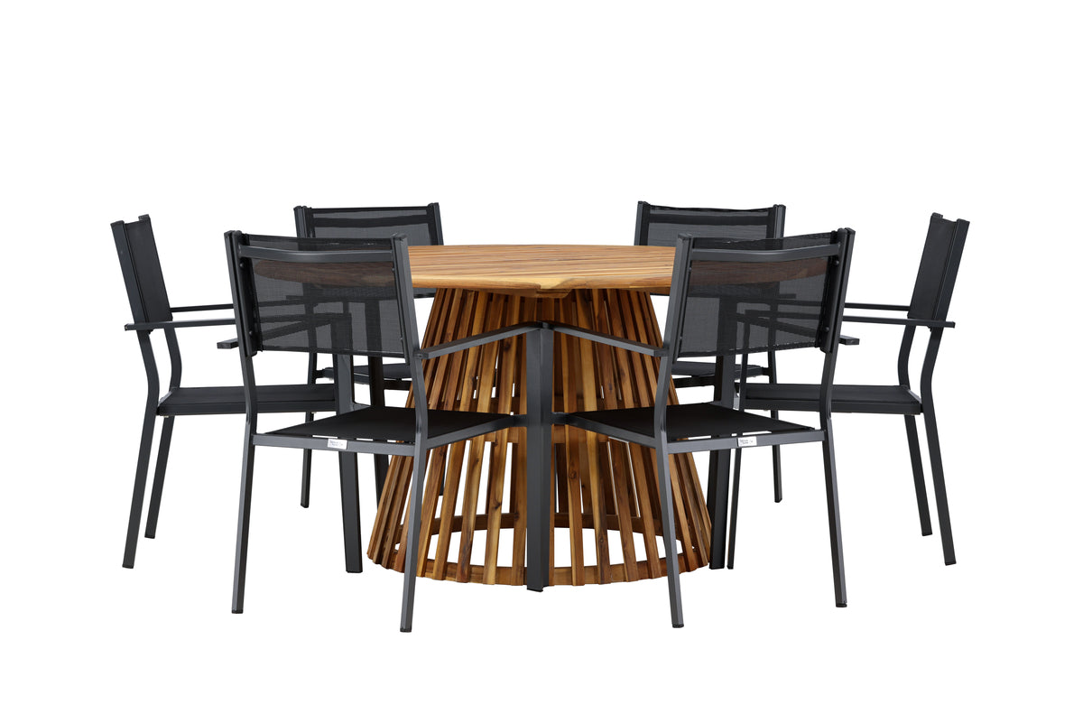 Tucumán Rund Dining Set - Pakke med 5