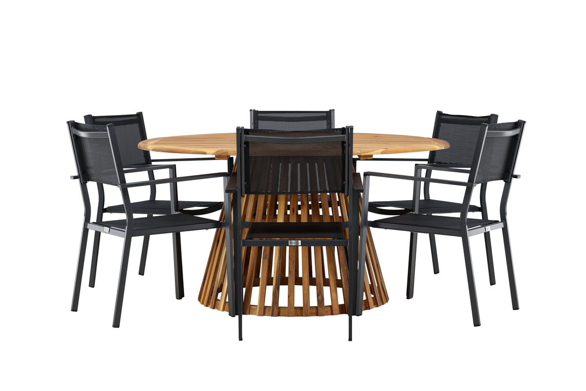 Tucumán Rund Dining Set - Pakke med 5