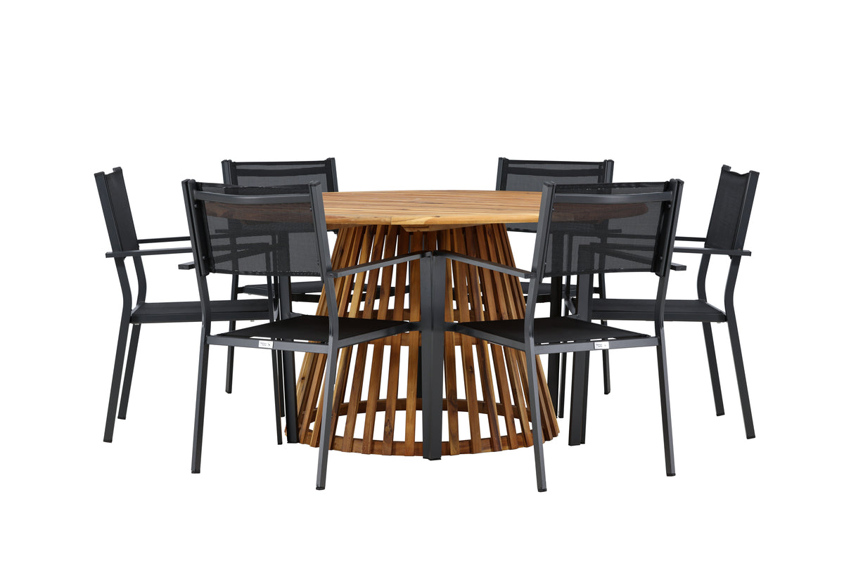 Tucumán Rund Dining Set - Pakke med 5