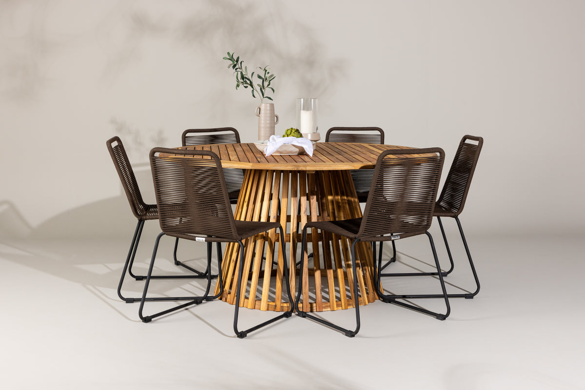 Tucumán Rund Dining Set - Pakke med 5