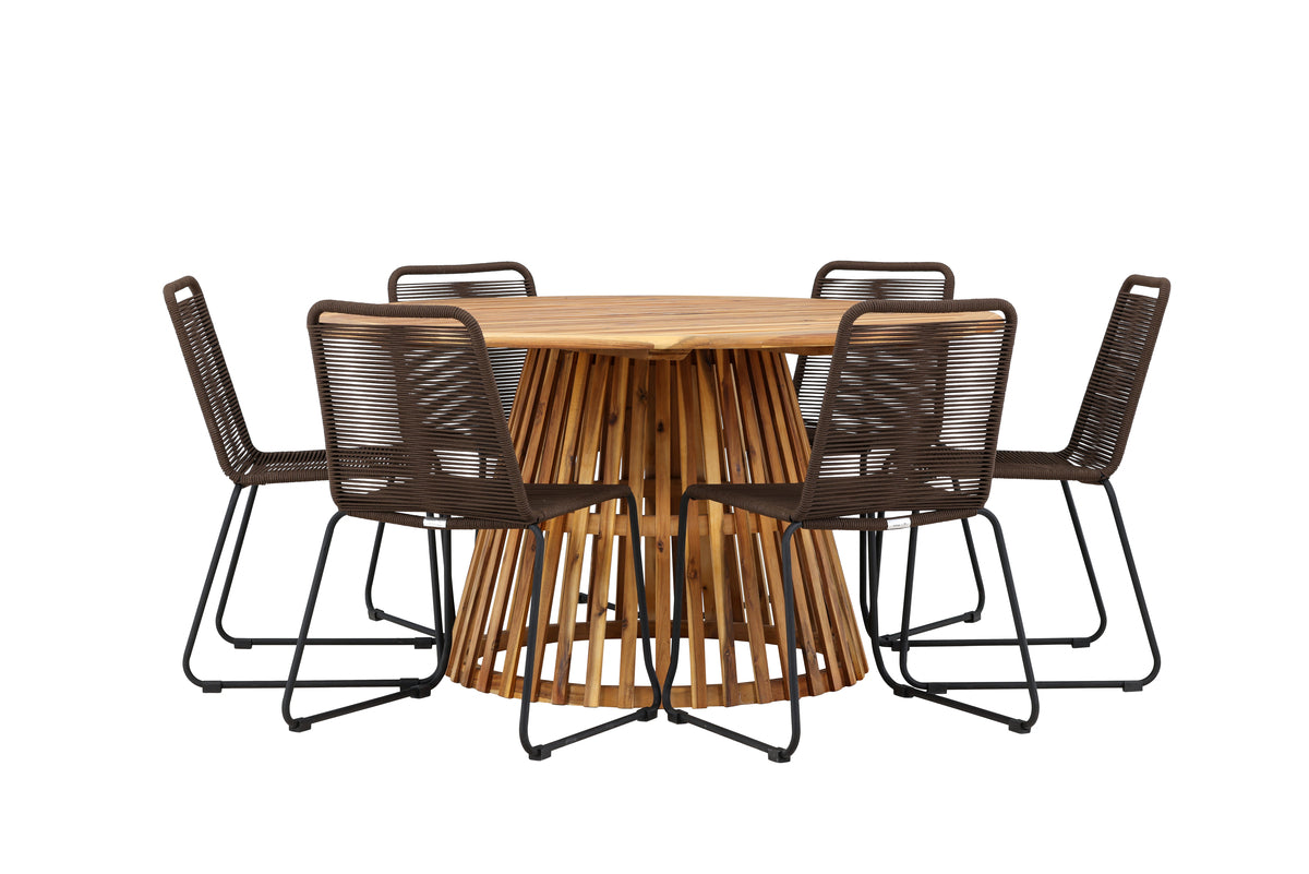 Tucumán Rund Dining Set - Pakke med 5