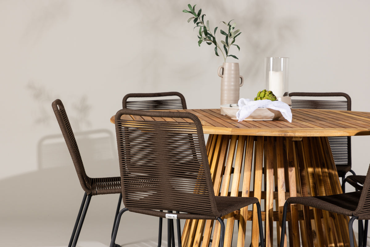 Tucumán Rund Dining Set - Pakke med 5