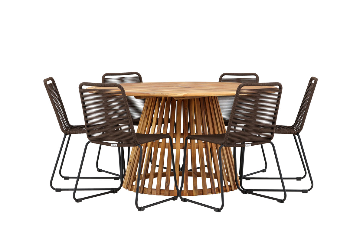 Tucumán Rund Dining Set - Pakke med 5