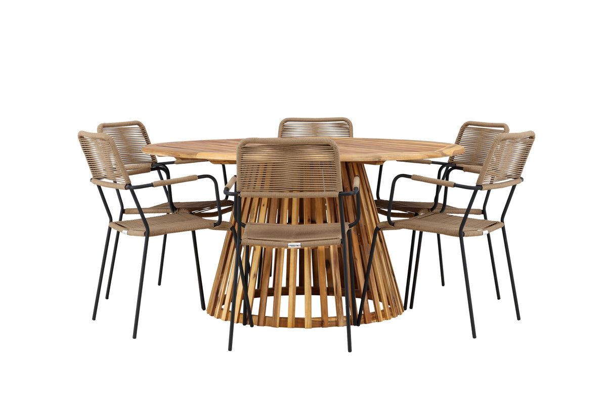 Tucumán Rund Dining Set - Pakke med 5