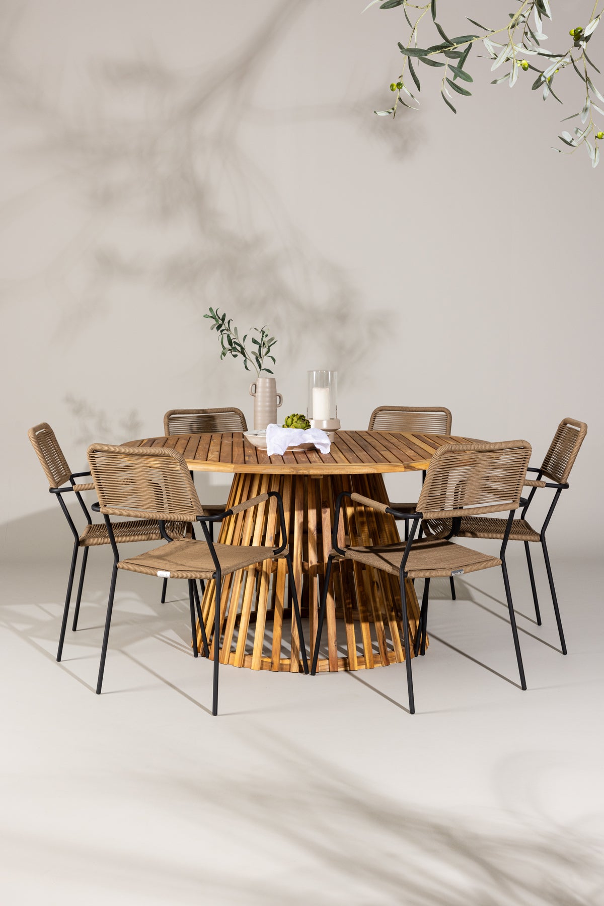 Tucumán Rund Dining Set - Pakke med 5