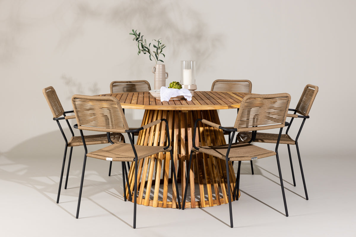 Tucumán Rund Dining Set - Pakke med 5