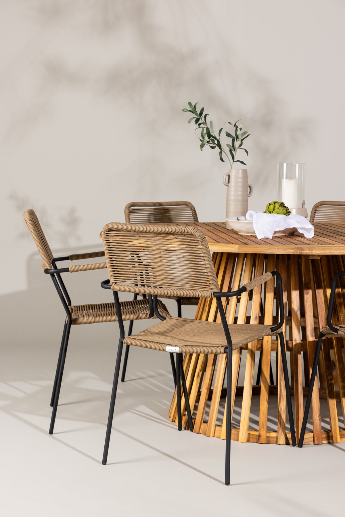 Tucumán Rund Dining Set - Pakke med 5