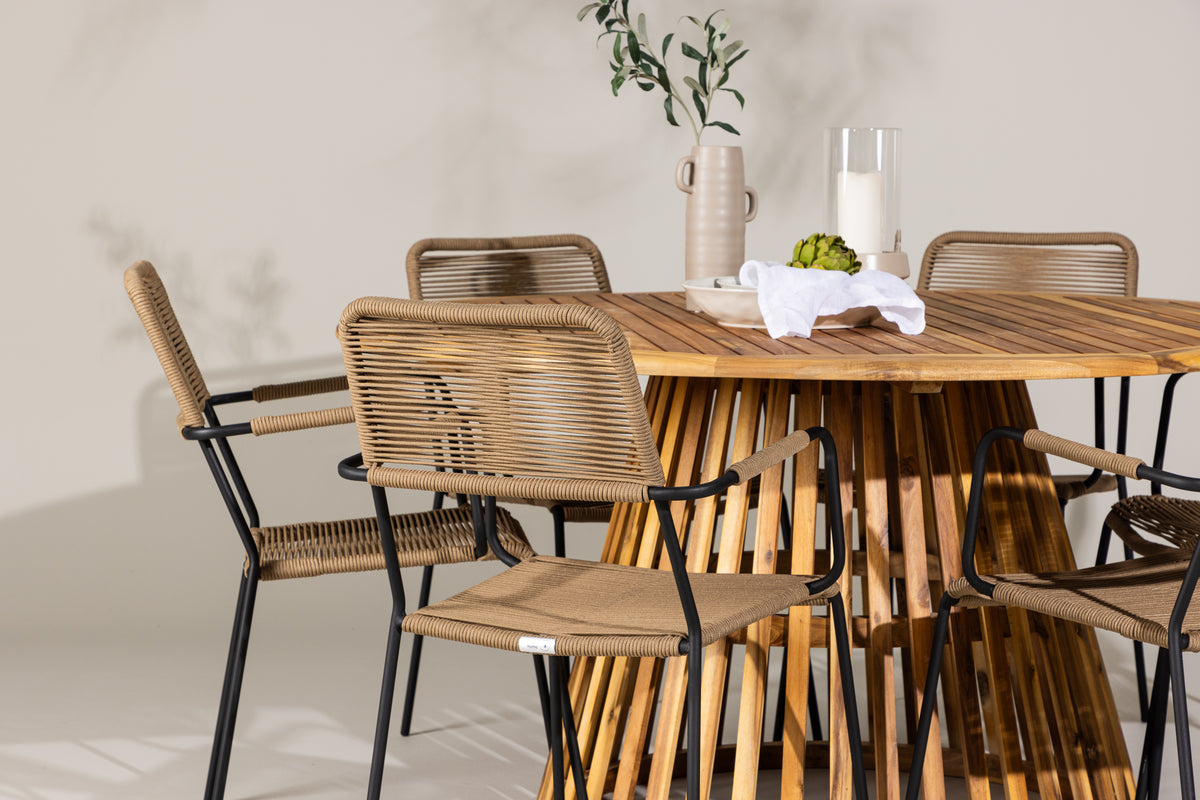 Tucumán Rund Dining Set - Pakke med 5