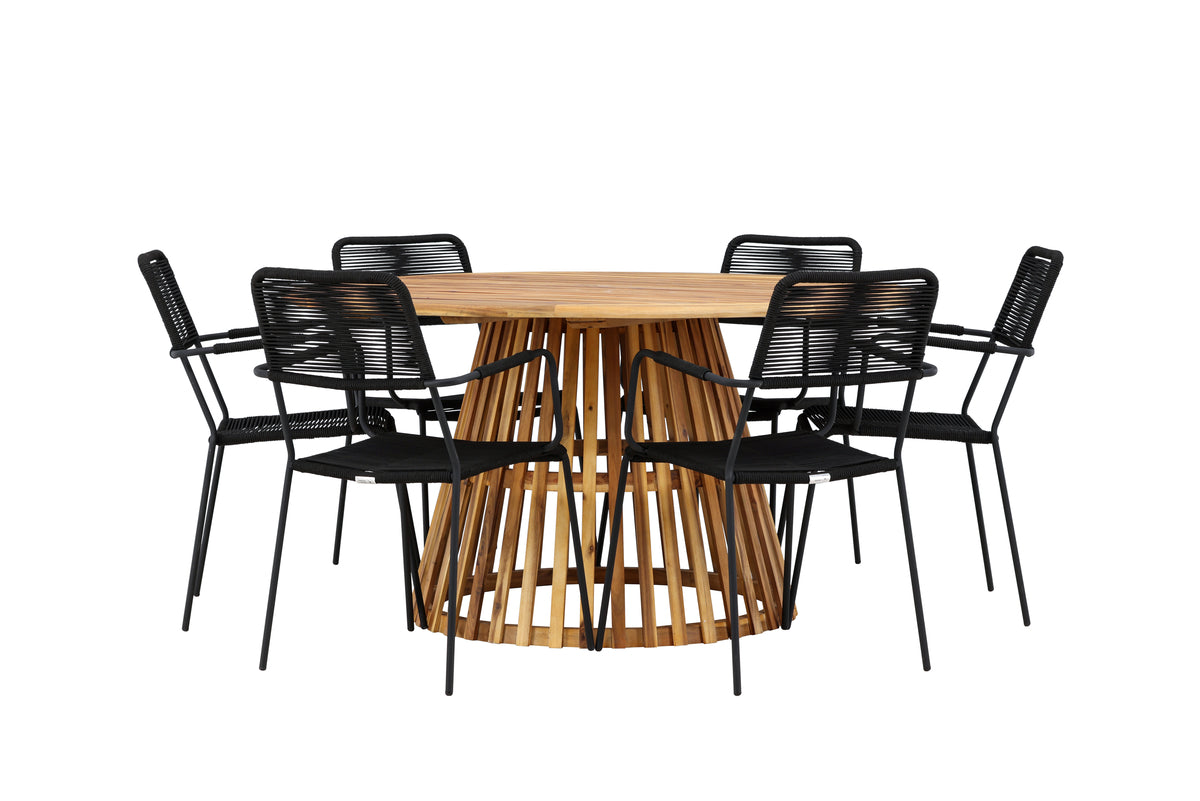 Tucumán Rund Dining Set - Pakke med 5