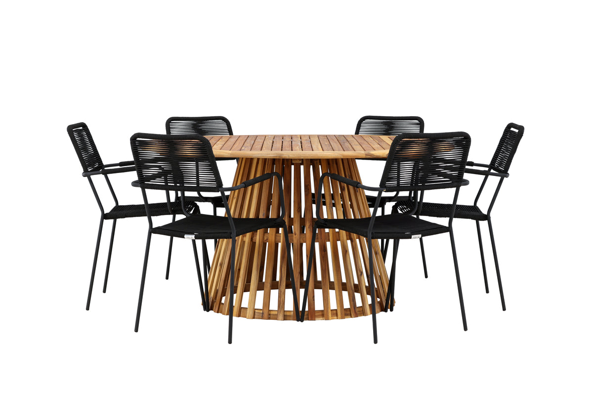 Tucumán Rund Dining Set - Pakke med 5