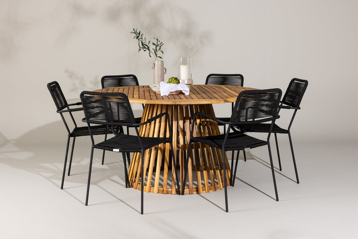 Tucumán Rund Dining Set - Pakke med 5