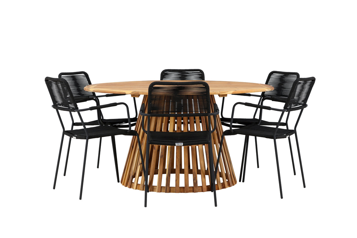 Tucumán Rund Dining Set - Pakke med 5