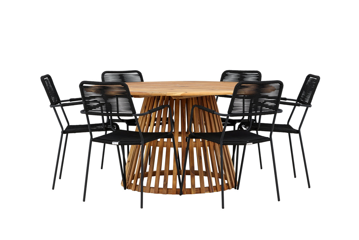 Tucumán Rund Dining Set - Pakke med 5