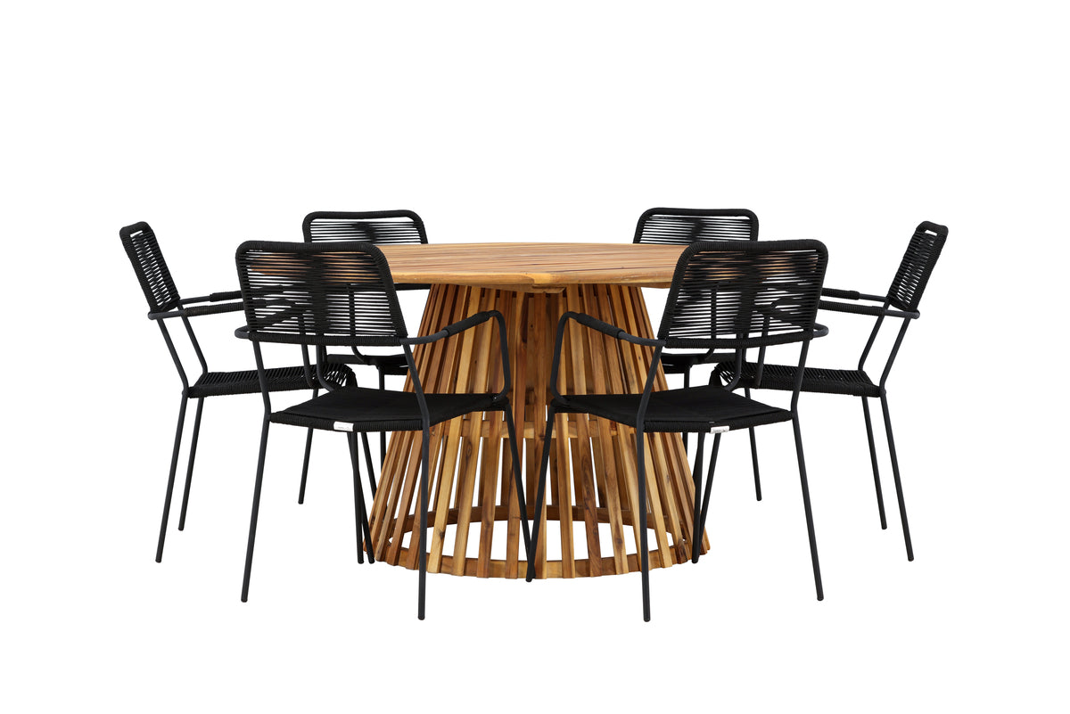 Tucumán Rund Dining Set - Pakke med 5