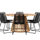 Tucumán Rund Dining Set - Pakke med 5