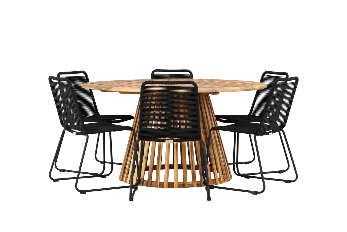 Tucumán Rund Dining Set - Pakke med 5