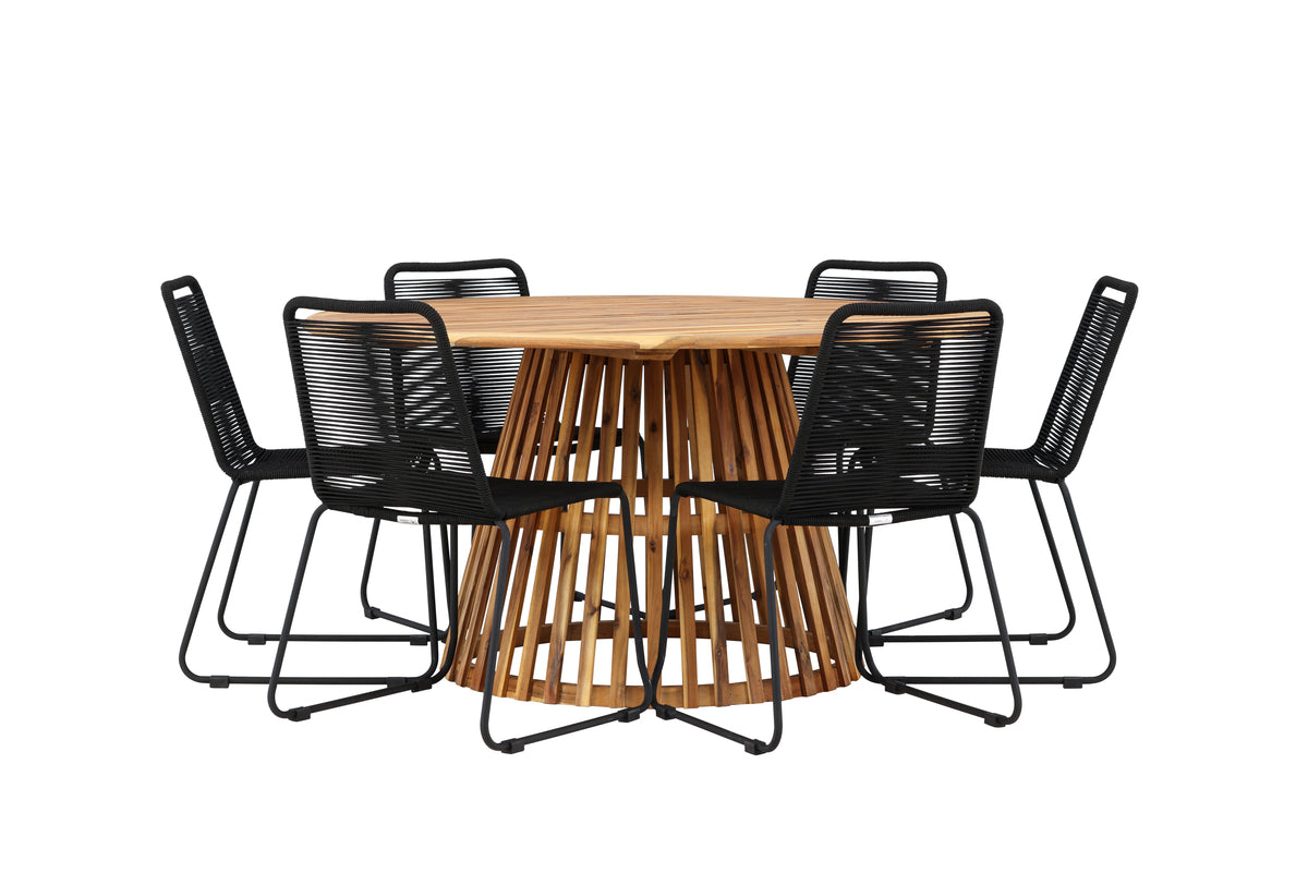 Tucumán Rund Dining Set - Pakke med 5