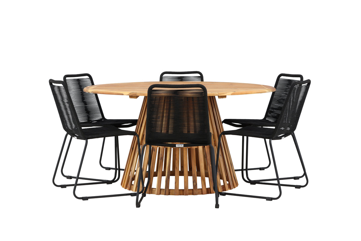 Tucumán Rund Dining Set - Pakke med 5