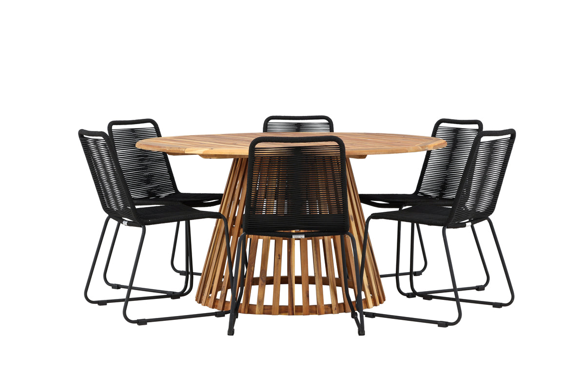 Tucumán Rund Dining Set - Pakke med 5