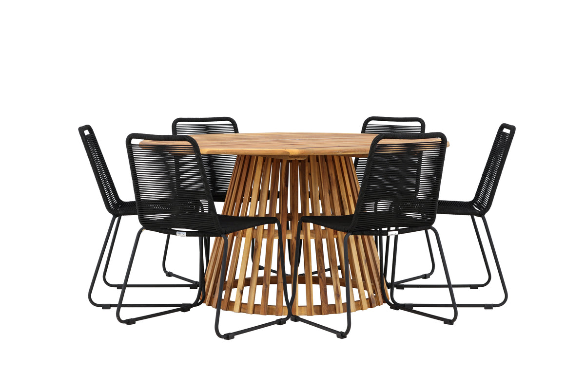 Tucumán Rund Dining Set - Pakke med 5