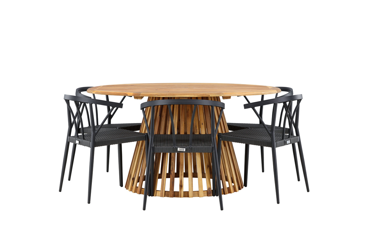 Tucumán Rund Dining Set - Pakke med 3