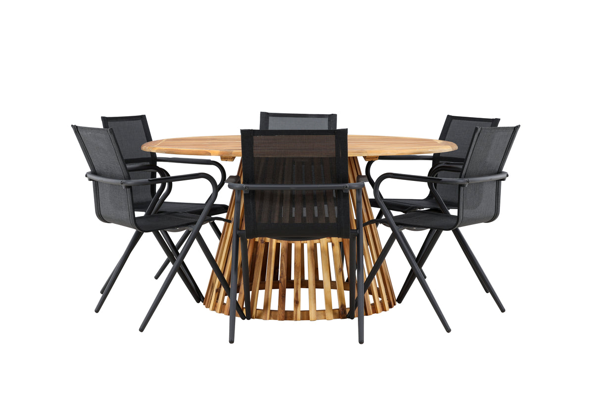 Tucumán Rund Dining Set - Pakke med 5