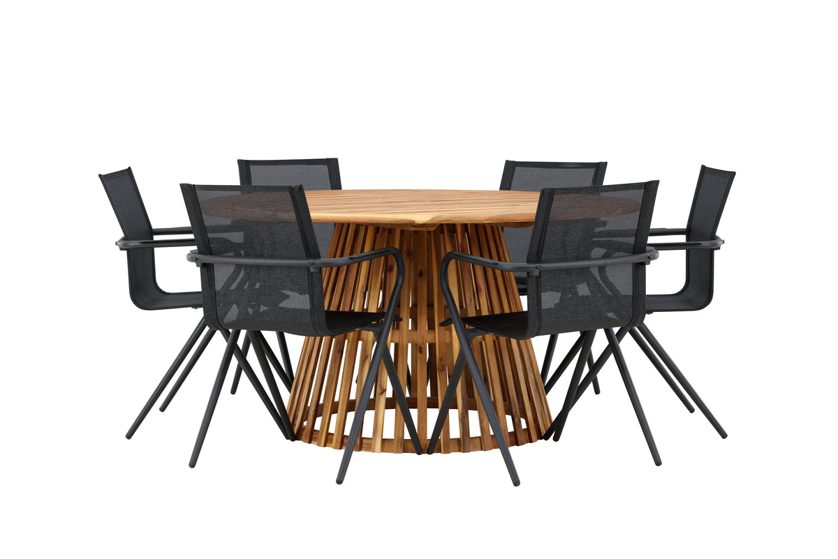 Tucumán Rund Dining Set - Pakke med 5