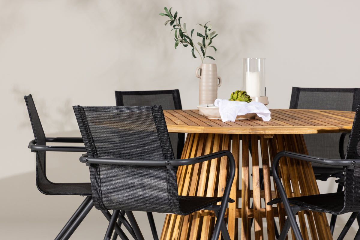 Tucumán Rund Dining Set - Pakke med 5