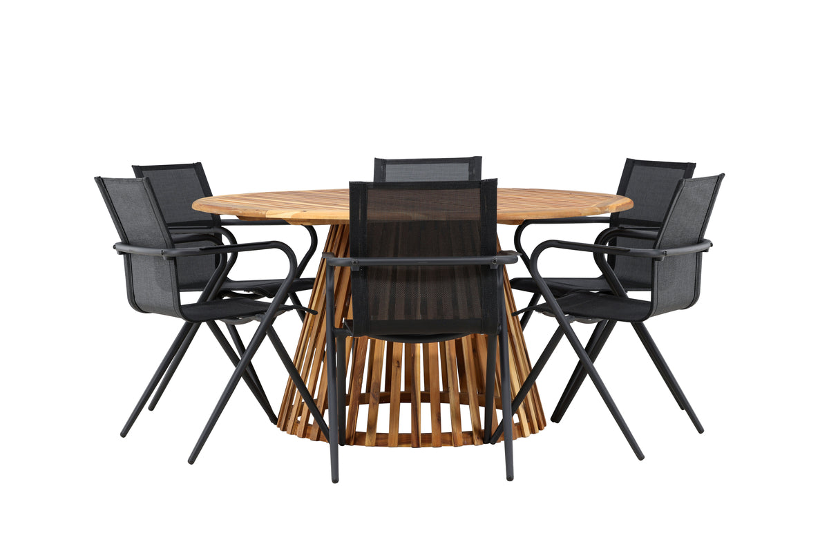 Tucumán Rund Dining Set - Pakke med 5