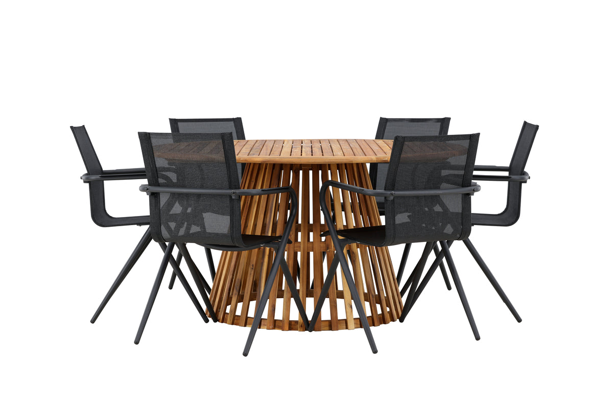 Tucumán Rund Dining Set - Pakke med 5