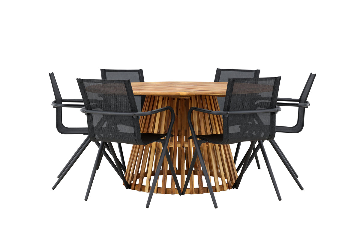 Tucumán Rund Dining Set - Pakke med 5